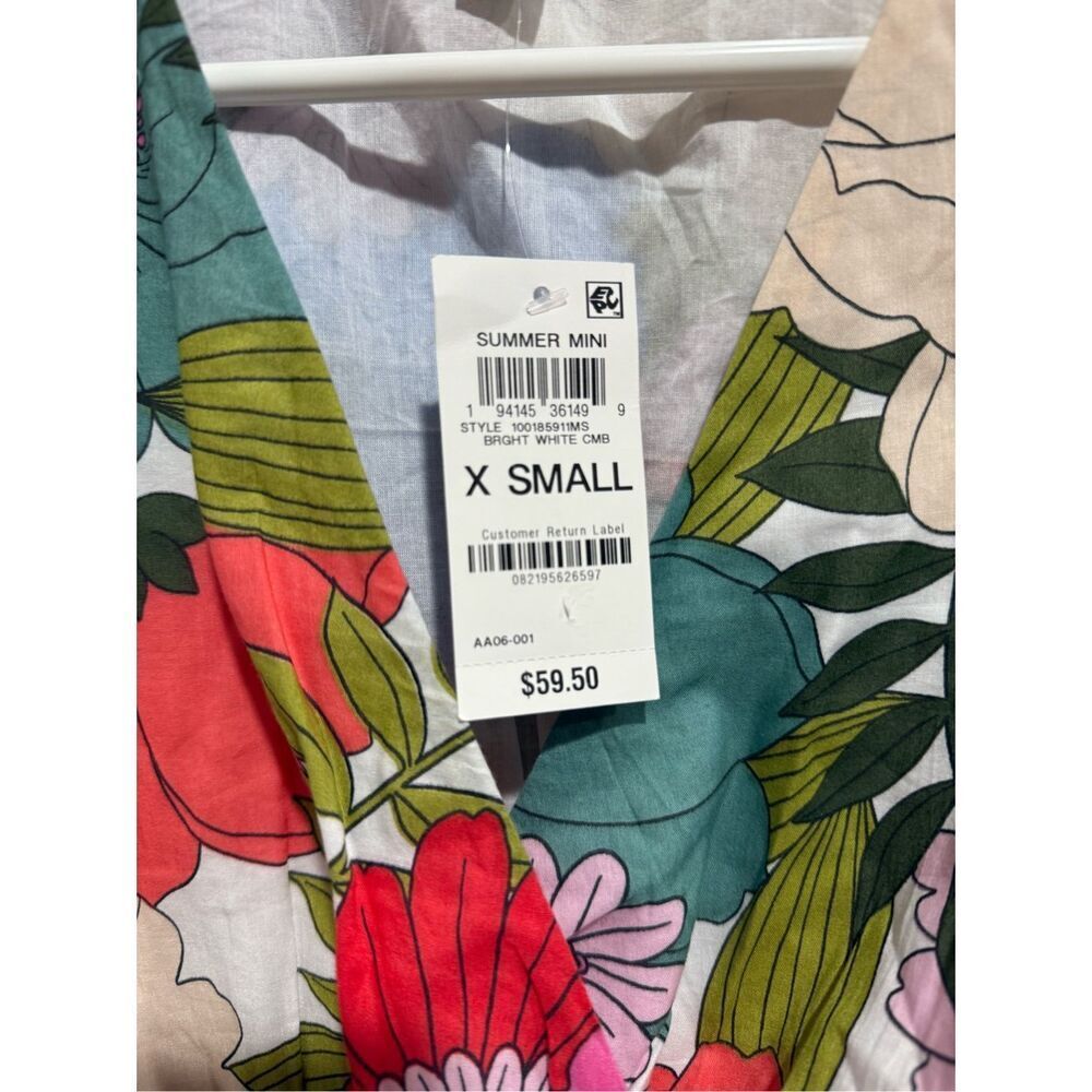 Floral Dress from On 34th NWT Bubble Sleeves to Elbow Hem Hits Above Knees Size - Picture 4 of 5
